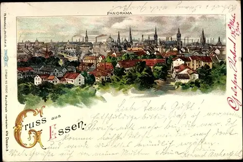 Litho Essen im Ruhrgebiet, Panorama