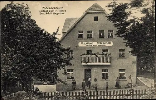 Ak Rodenzenreuth Waldershof im Fichtelgebirge, Gasthof zum Hirschen