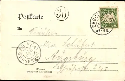 Ak Ergoldsbach in Niederbayern, Oberer Markt, Unterer Markt