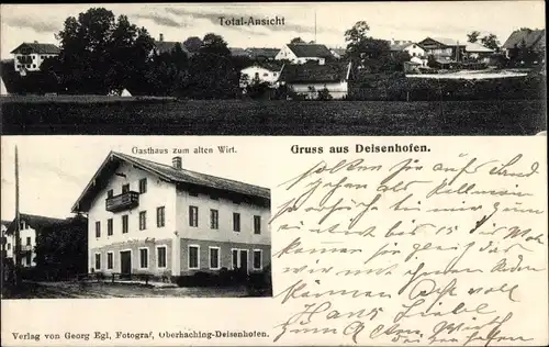 Ak Deisenhofen Oberhaching Oberbayern, Ortsansicht, Gasthaus zum alten Wirt
