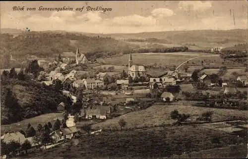 Ak Denklingen in Schwaben Oberbayern, Blick vom Genesungsheim auf den Ort