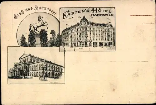 Ak Hannover in Niedersachsen, Kasten's Hotel, Hoftheater