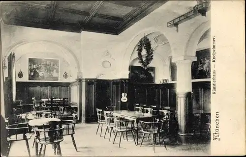 Ak München Bayern, Künstlerhaus, Kneipzimmer, Innenansicht