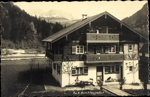 Ak Au Berchtesgaden in Oberbayern, Landhaus Strauss