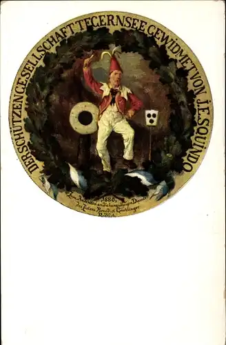 Ak Tegernsee in Oberbayern, Schießstätte der Schützengesellschaft 1880