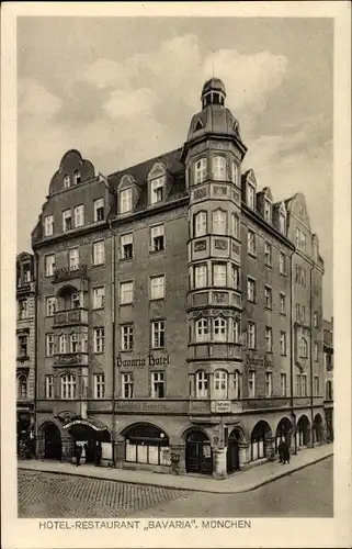 Ak München Bayern, Hotel Restaurant Bavaria, Schillerstraße 10