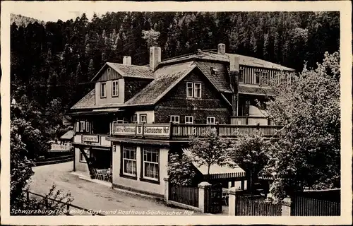 Ak Schwarzburg in Thüringen, Gasthaus Sächsischer Hof
