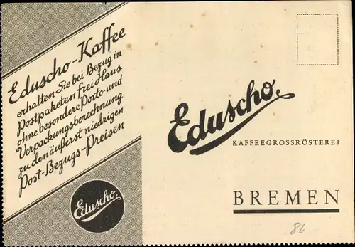 Ak Hansestadt Bremen, Eduscho Kaffee Großrösterei