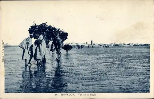 Ak Mogador Maroko, Vue de la Plage