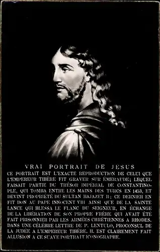 Ak Vrai Portrait de Jesus