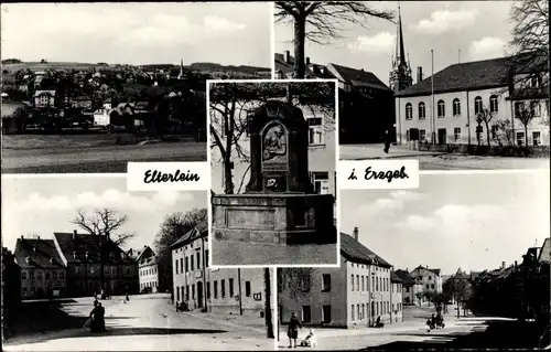 Ak Elterlein im Erzgebirge, Teilansicht, Kirche