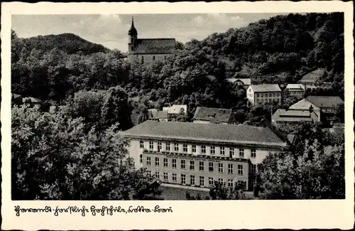 Ak Tharandt im Erzgebirge, Forstliche Hochschule, Cotta Bau, Kirche