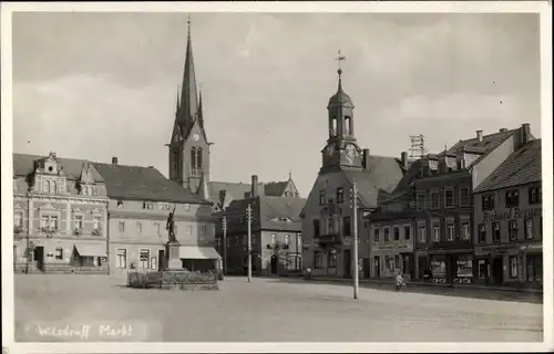 Foto Ak Wilsdruff in Sachsen, Markt, Kirche, Rathaus