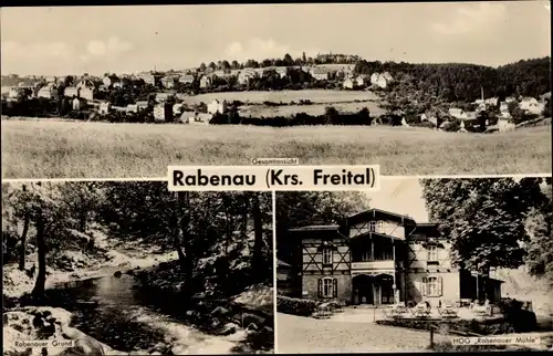 Ak Rabenau im Erzgebirge, Rabenauer Grund, HOG Rabenauer Mühle