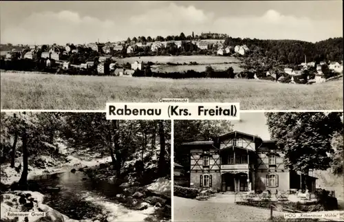Ak Rabenau im Erzgebirge, Rabenauer Grund, HOG Rabenauer Mühle