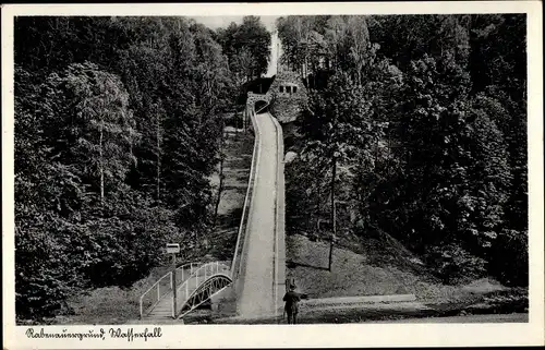 Ak Rabenau im Erzgebirge, Rabenauer Grund, Wasserfall