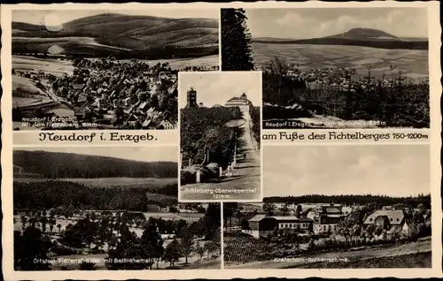 Ak Neudorf Sehmatal Cranzahl im Erzgebirge, Fichtelberg, Kretscham Rothensehma, Vierenstraße