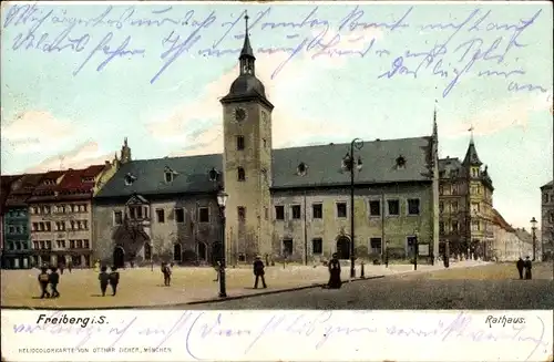 Ak Freiberg Sachsen, Rathaus