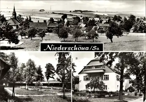 Ak Niederschöna Halsbrücke in Sachsen, Panorama, Ortsansichten