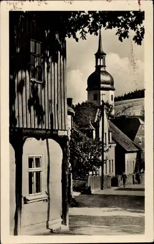 Ak Sosa Eibenstock im Erzgebirge, Auersberg Straße