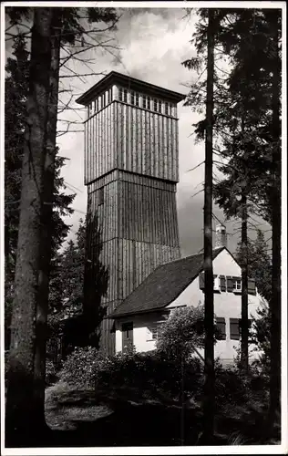 Ak Lauter Bernsbach im Erzgebirge Sachsen, Aussichtsturm Morgenleithe