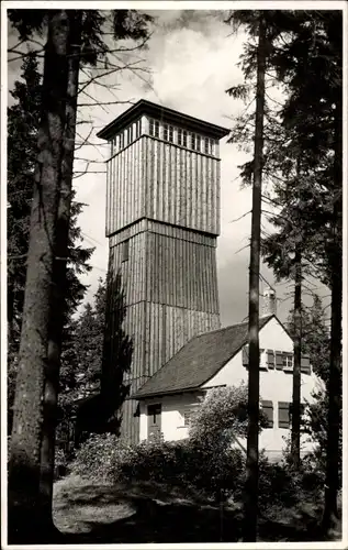 Ak Lauter Bernsbach im Erzgebirge Sachsen, Aussichtsturm Morgenleithe