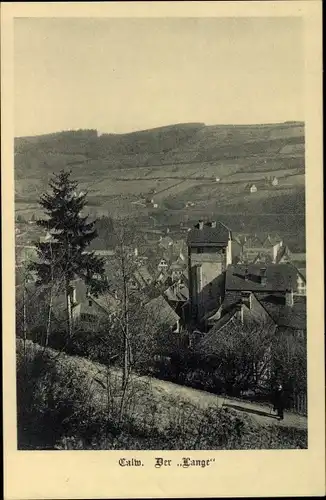 Ak Calw im Nordschwarzwald, Der Lange, Blick über den Ort