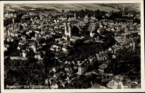 Ak Fritzlar in Hessen, Die 1200jährige Stadt, Luftaufnahme