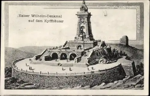 Ak Steinthaleben Kyffhäuserland in Thüringen, Kyffhäuser, Kaiser Wilhelm Denkmal