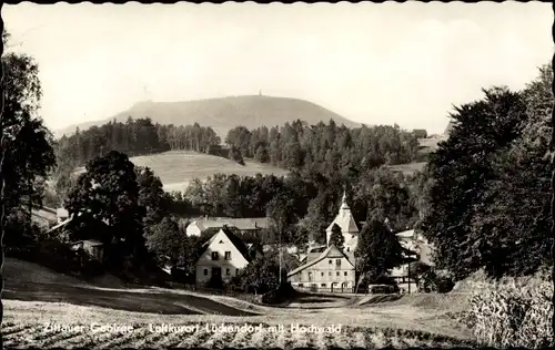 Ak Lückendorf Oybin Oberlausitz, Zittauer Gebirge, Panorama mit Hochwald