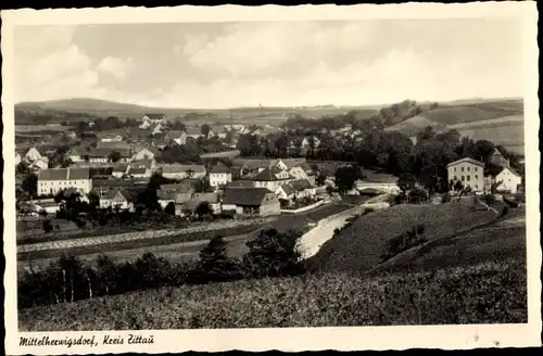 Ak Mittelherwigsdorf in der Oberlausitz, Panorama