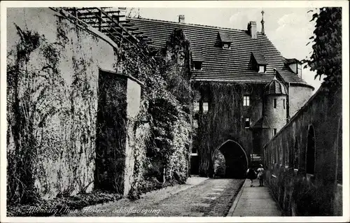 Ak Altenburg in Thüringen, Hinterer Schlossausgang