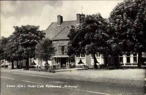 Ak Laren Gelderland Niederlande, Hotel Cafe Restaurant Witkamp, Dorpsstraat 8