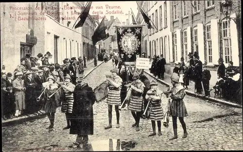 Ak Furnes Veurne Westflandern, Procession, Boetprocessie van Veurne