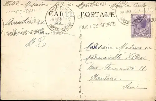 Ak Monaco, Le Palais du Prince