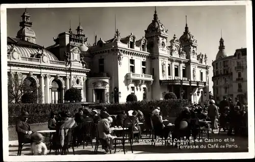Ak Monte Carlo Monaco, Casino et la Terrasse du Café de Paris