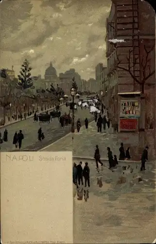 Künstler Ak Napoli Neapel Campania, Strada Foria