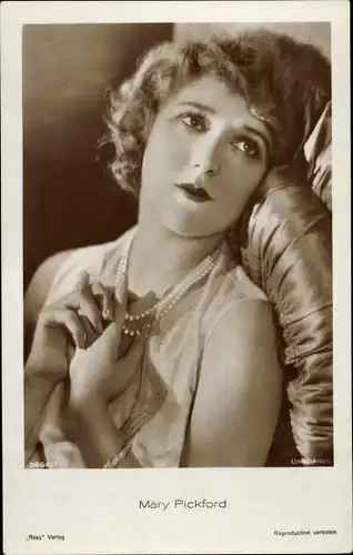 Ak Schauspielerin Mary Pickford, Portrait, Ross Verlag 3668/1
