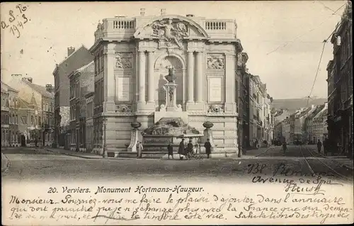 Ak Verviers Wallonien Lüttich, Monument Hortmans-Hauzeur