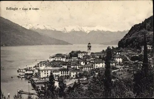 Ak Bellagio Lago di Como Lombardia, Teilansicht