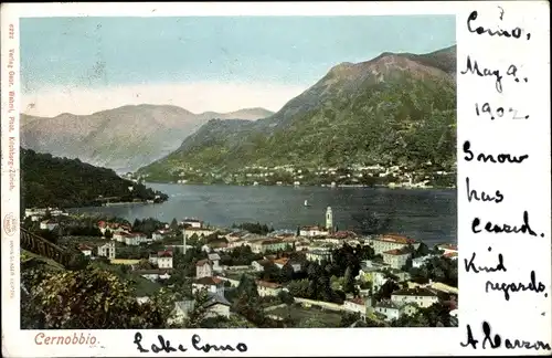 Ak Cernobbio Lago di Como Lombardia, Panorama