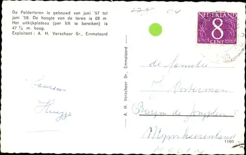 Ak Emmeloord Flevoland Niederlande, Geref. Kerk