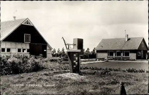 Ak Oostelijk Flevoland, Boerderij, J. H. Pander, Koffiehuis