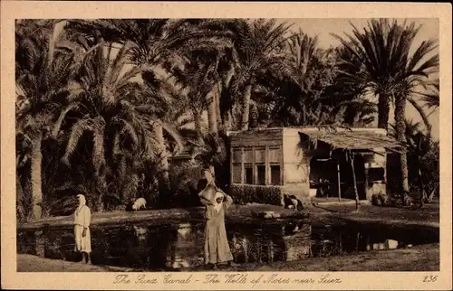 Ak Suez Ägypten, Die Mosesquellen