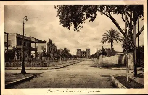 Ak Ismailia Ägypten, Avenue de l'Imperatrice