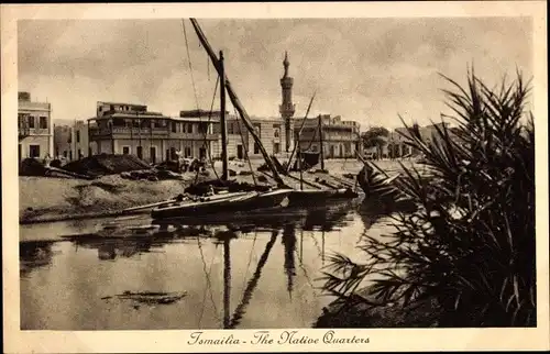 Ak Ismailia Ägypten, The Native Quarters