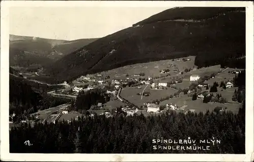 Ak Spindlermühle Reg. Königgrätz, Totalansicht vom Ort