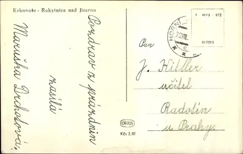 Ak Rokytnice nad Jizerou Rochlitz Iser Riesengebirge Region Reichenberg, Stadtansicht