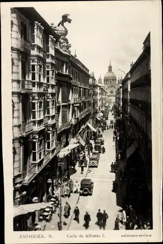 Ak Zaragoza Saragossa Aragonien, Calle de Alfonso I