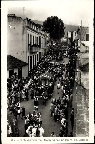 Ak Orotava Teneriffa Kanarische Inseln Spanien, Romeria de San Isidro